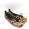 Frame Square Toe Ballet Flats Le Sunset Leopard Print Calf Hair Size 37.5 product image 1, provided for visual reference and