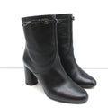 Christian Dior CD Chain Embellished Ankle Boots Black Leather Size 36 High Heel product image 1, provided for visual
