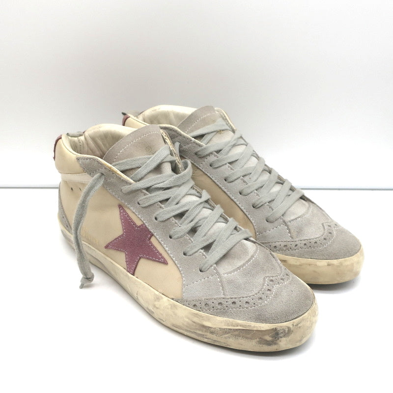 Golden Goose Mid Star Sneakers Off-White Leather & Purple Suede Size 37 product image 1, provided for visual reference and