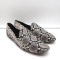 Vince Loafers Paz Gray/Cream Snake-Print Leather Size 7 Slip-On Flats product image 1, provided for visual reference and