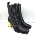 Proenza Schouler Gold Heel Chelsea Boots Black Leather Size 36.5 NEW product image 1, provided for visual reference and