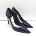 Christian Dior Songe Pumps Navy Cracked Leather Size 37 Pointed Toe Heels product image 1, provided for visual reference and