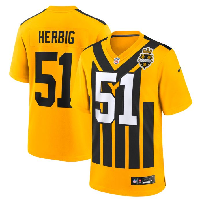 Nick Herbig Pittsburgh Steelers Alternate 1933 Throwback