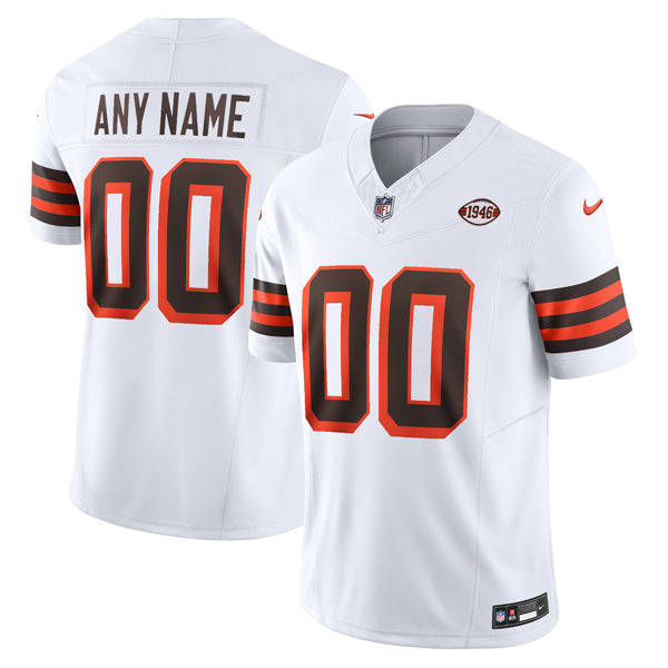 Custom Cleveland Browns 1946 Throwback Vapor Jersey - White product image 1